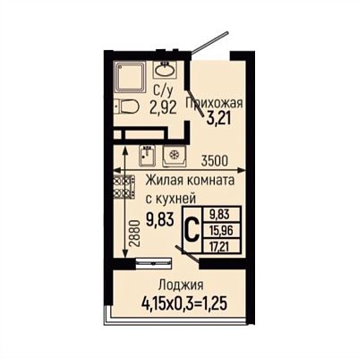 Квартира Студия